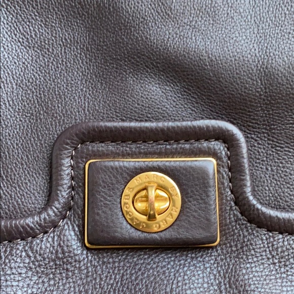 Marc By Marc Jacobs Navy Blue Shoulder Bag with Gold Hardware - Picture 2 of 5